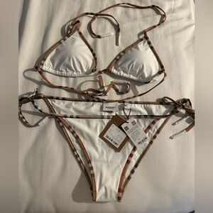 Burberry Classic White Bikini 100% authentic